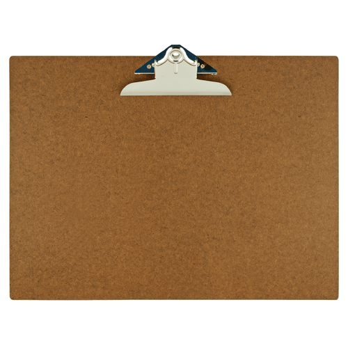 17”x11” Hardboard Clipboards (641461) Brown