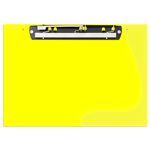 17x11 Clipboard Acrylic Panel Featuring an 11" Hinge Clip Yellow
