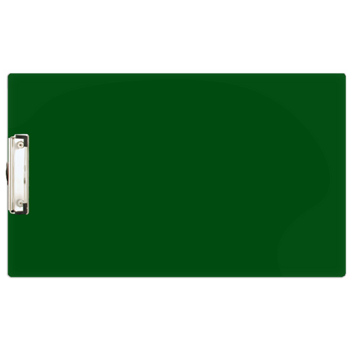 11x17 Clipboard Acrylic Panel Featuring a Low Profile Clip Green