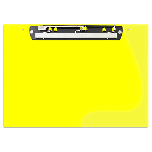 19x13 Clipboard Acrylic Panel Featuring an 11" Hinge Clip Yellow