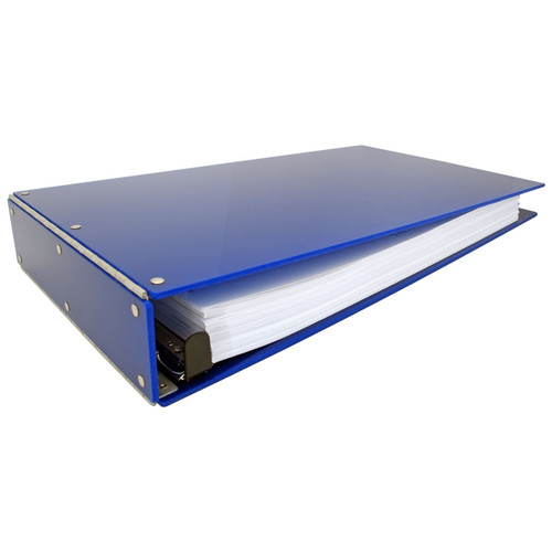 11x17 Binder Acrylic Panel Featuring a 2" EZ Comfort Locking Angle-D Blue