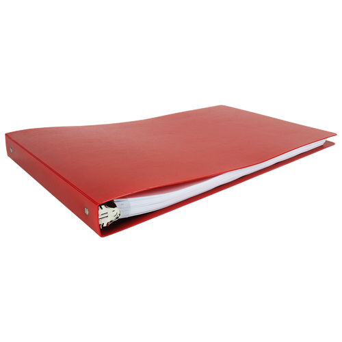 11x17 Binder Poly Panel Featuring a 1" Round Ring Red