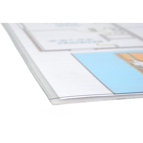 11x17 Sheet Holder side loading with Adhesive Back 10 Sleeves Heavy Gauge Non-Archival Clear