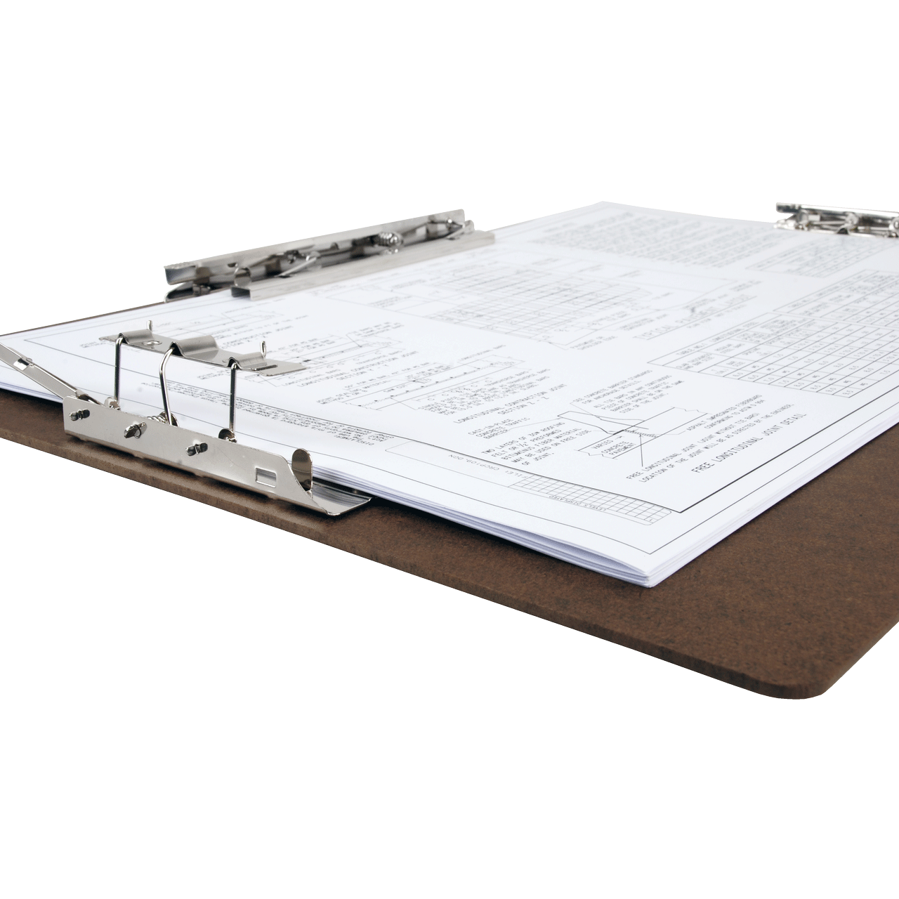 17x11 Clipboard Hardboard Panel Featuring a Jumbo Board Clip Brown