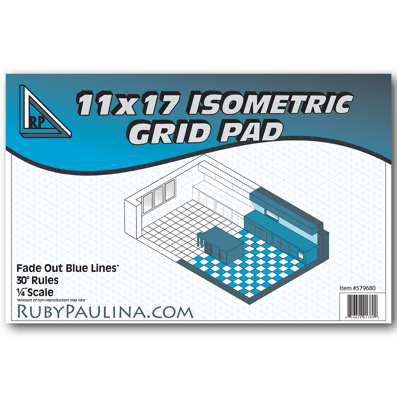11x17 Isometric Grid Pad (50 Pages per Tablet)1