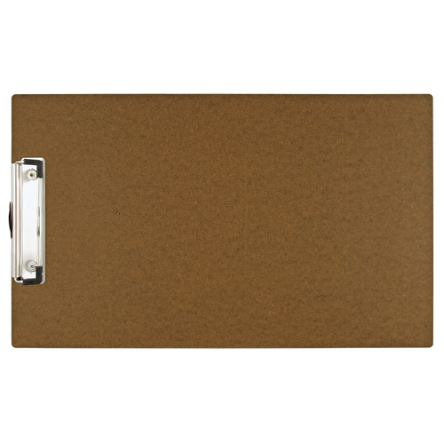 11x17 Hardboard Clipboard with 4 Low Profile Clip - Brown (544461)