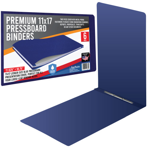 11x17 report covers Poly folder with prongs Blue | RP