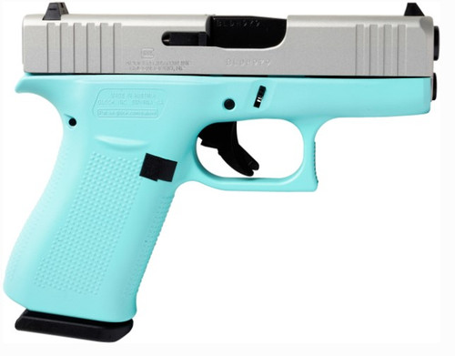 Glock G43X in Robin's Egg Blue/Aluminum-3 Glock G43X in Robin's Egg Blue/Aluminum-3
