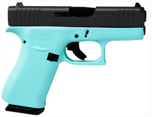Glock G43X in Robin's Egg Blue/Black-1 Glock G43X in Robin's Egg Blue/Black-1