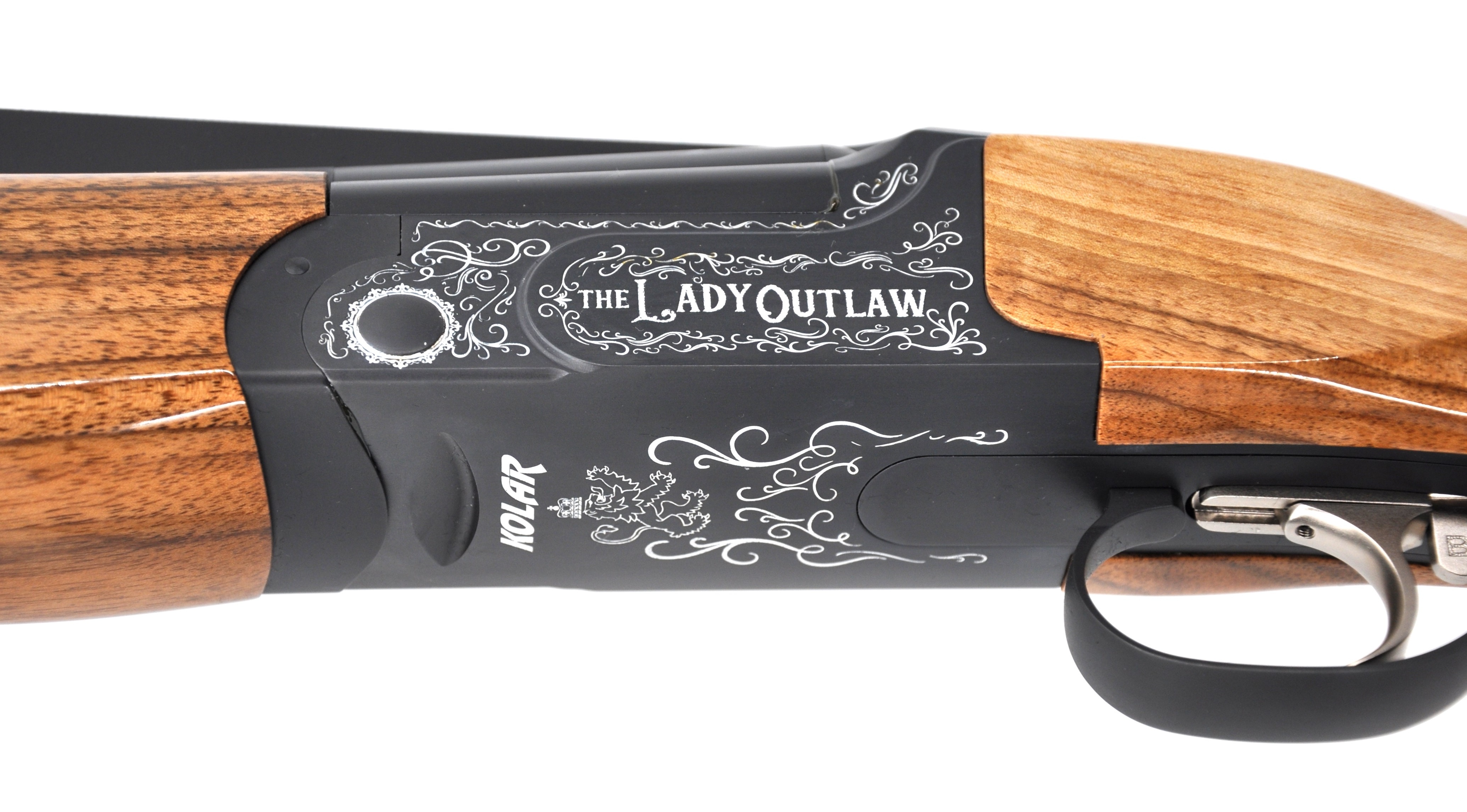 Lady Outlaw receiver option — Blued with white details
