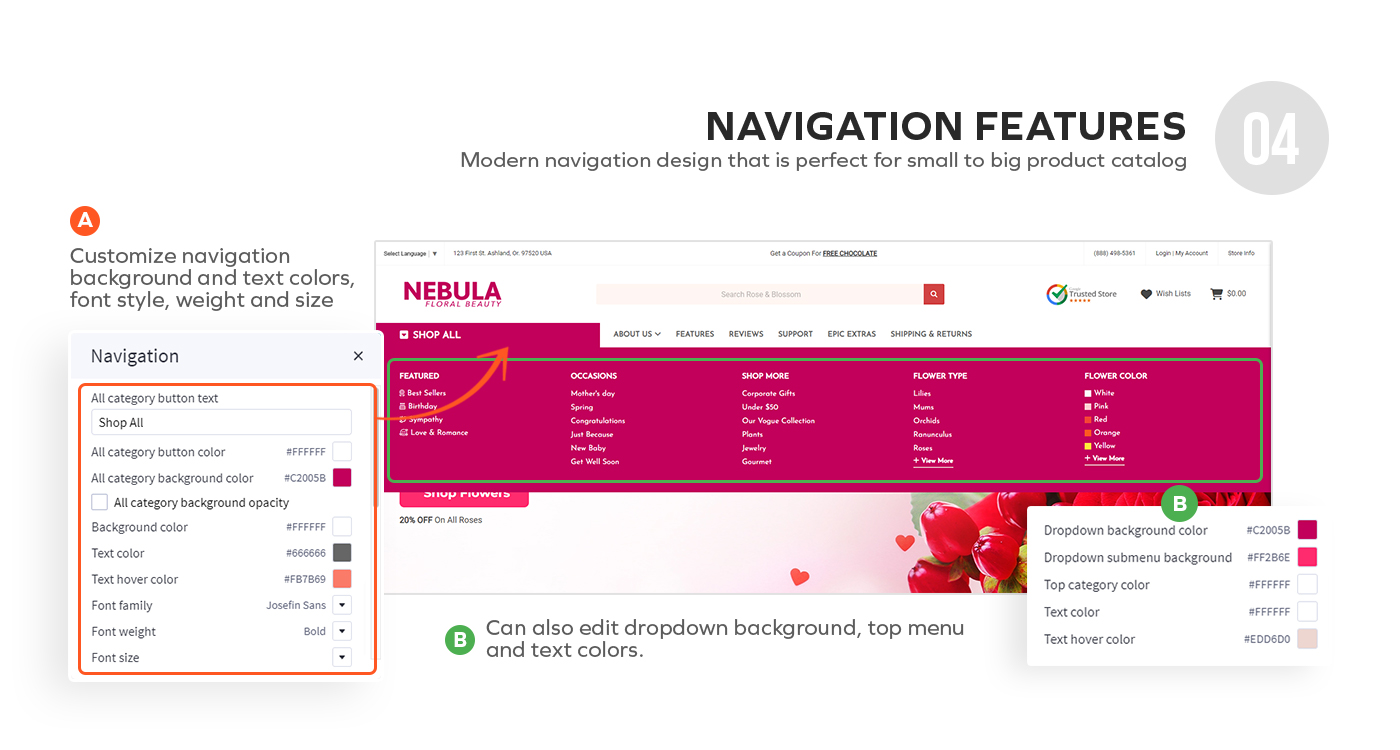 Nebula Navigation Features