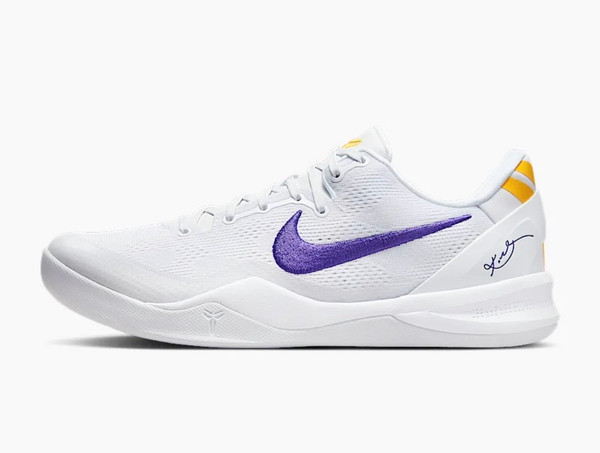 Nike Kobe VIII Protro-  White/Court Purple/University Gold