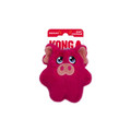 Pink pig plush dog toy with rounded body and fuzzy texture. Shown in its retail packaging.