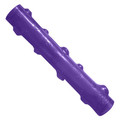 Purple stick-shaped dog toy with raised bumps.