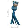 Green Rabit character toy with round head and tethered legs. Shown with product dimensions
