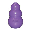 Purple natural rubber KONG Classic toy for cats.