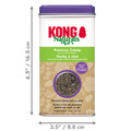 Jar of KONG Premium Catnip. Shown with product dimensions