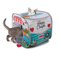 KONG-branded cat tunnel in the shape of a camper trailer.
