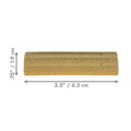 Two cylindrical dog treats with speckled surface, arranged side by side. Shown with product dimensions
