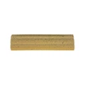 Two cylindrical dog treats with speckled surface, arranged side by side.
