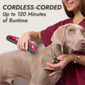 KONG 2-Speed Cordless/Corded Pet Grooming Clipper Kit