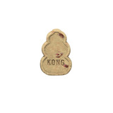 Tan KONG shaped dog treat.