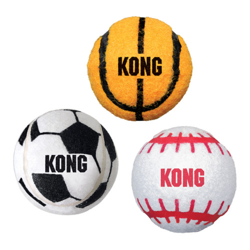 Orange and black - basketball themed tennis ball dog toy.