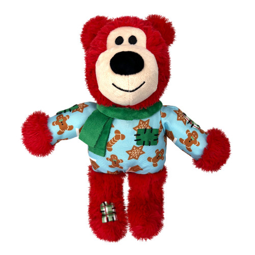 Holiday Wild Knots Bear Red w/ Gingerbread Sweater