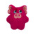 Pink pig plush dog toy with rounded body and fuzzy texture.