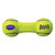 Neon yellow dumbbell-shaped dog toy.