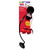 Black and red punching bag with red dangling boxing gloves with a pole and suction attached.  Shown in its retail packaging.