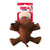 Brown moose plush toy with antlers and tactile texture. Shown in its retail packaging.