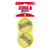 Neon green tennis ball dog toy with KONG printed. Shown in its retail packaging.
