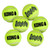 Neon green tennis ball dog toy with KONG printed.