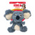 Blue plush koala dog toy with embroidered facial features and soft limbs. Shown in its retail packaging.