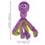 Pink Octopus toy with round head and tethered legs. Shown with product dimensions