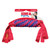 Red and blue dog toy with multiple chewable ends. Shown in its retail packaging.