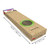 Single cardboard scratcher with green catnip insert. Shown with product dimensions