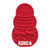 Red KONG-shaped dog feeding mat with textured grooves and ridges.