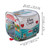 KONG-branded cat tunnel in the shape of a camper trailer.  Shown with product dimensions