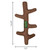 Brown stick-shaped plush dog toy with textured surface and chew-friendly design. Shown with product dimensions