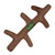 Brown stick-shaped plush dog toy with textured surface and chew-friendly design.
