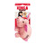 Plush pink pig dog toy with stitched eyes and floppy limbs. Shown in its retail packaging.