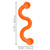 Purple wavy dog toy with smooth texture and flexible shape. Shown with product dimensions