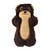 Brown otter plush dog toy with elongated body.