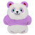 Valentines Snuzzles, Panda, Purple & White