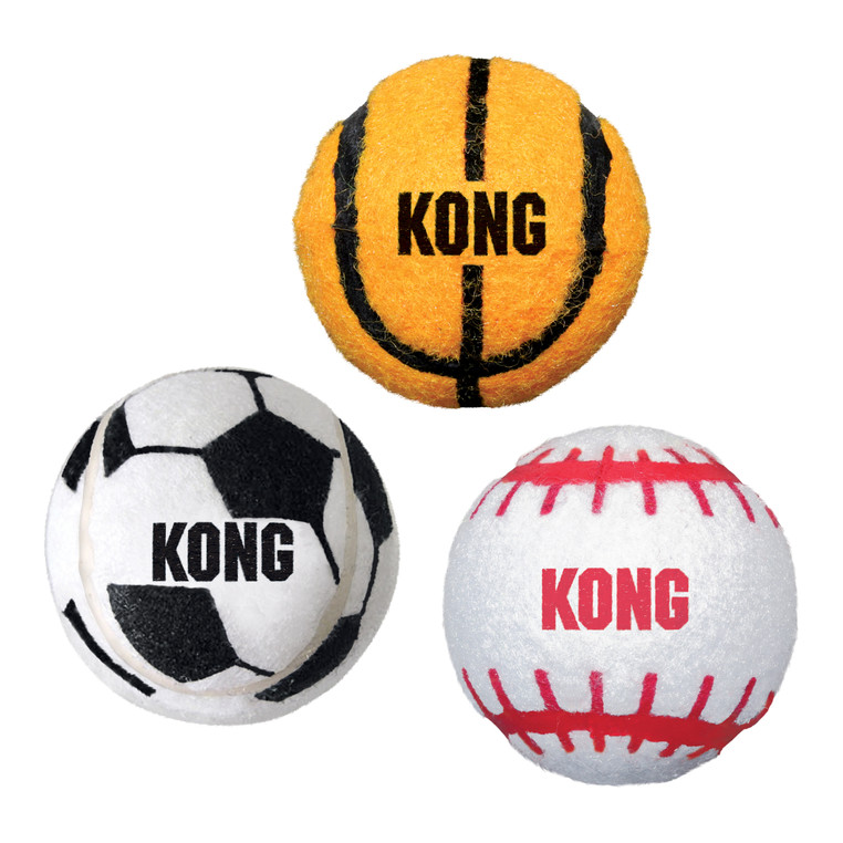 Orange and black - basketball themed tennis ball dog toy.