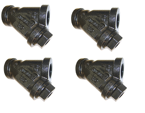1/2" Mueller Steam Specialty WYE Strainer - Lot of 4 Class 250 CI NPT End