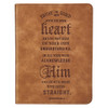 Trust in The Lord Brown Faux Leather Journal - Proverbs 3: 5-6
