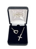 Heart with Cross Lariat Necklace